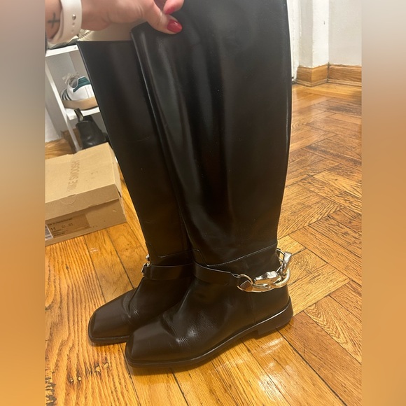 Rare limited edition Tory Burch Black Leather Riding Boots - Picture 5 of 7